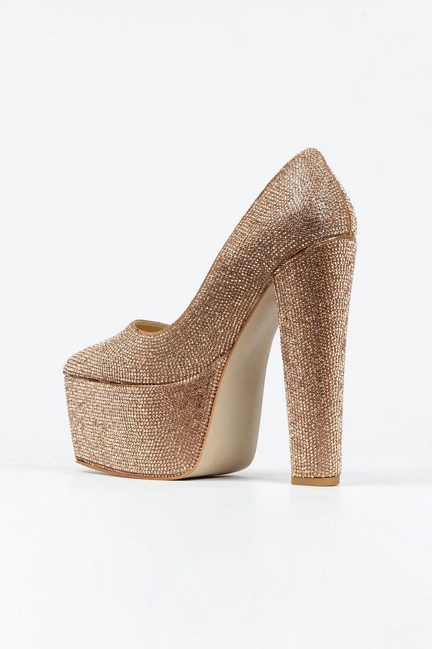Kadın Taş İşlemeli Stiletto Düğün Ayakkabısı - 4