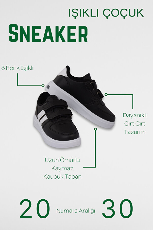 Lighted Children's Sneakers - Non-Slip Sole Led Sneakers