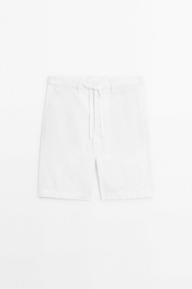 Pamuklu keten yarı jogger bermuda şort - 6