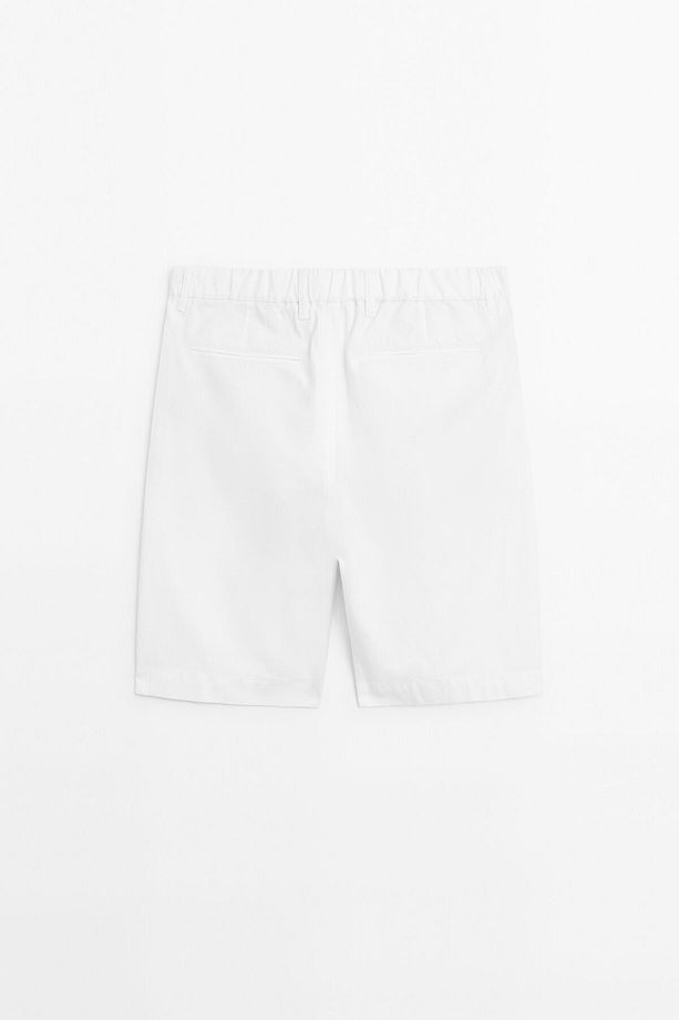 Pamuklu keten yarı jogger bermuda şort - 8