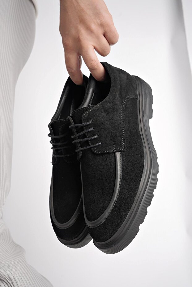 Samuel garantált - valódi bőr ortopéd férfi cipő kényelmes vastag talp - 2