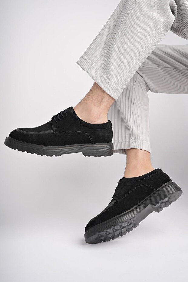 Samuel garantált - valódi bőr ortopéd férfi cipő kényelmes vastag talp - 5