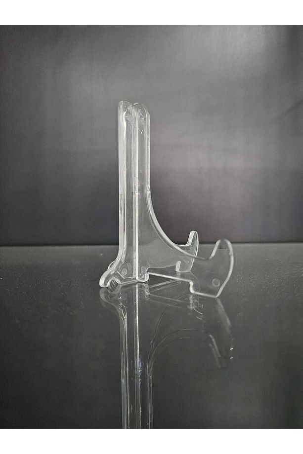 Çerçeve Ve Tabak Teşhir Ayağı Stand Set Şeffaf Pleksi 8 cm - 6