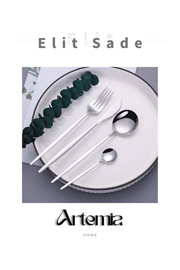30 Piece Elite Plain Fork/Spoon Set Stainless Steel 18/10