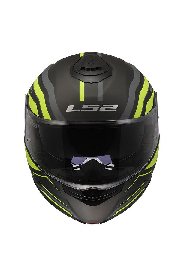 Strobe 2 Çene Açılır Kask Phantom Mat Tıtanıum Neon Sarı - 6
