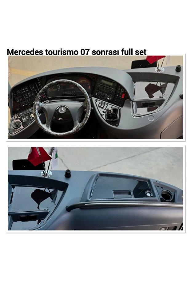 Meriç ® Mercedes Tourismo Front Glove Box Trim Glossy Black 46 Pieces Full Set 2007-2017