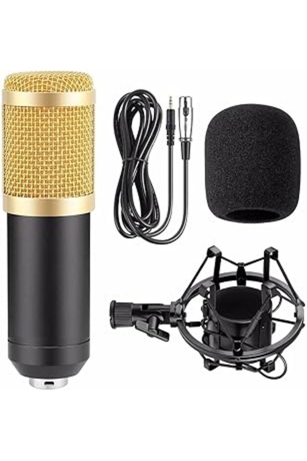 Wellsound Bm-800 Stand Profesyonel Masa Mikrofonu Usb Ses Kartı - 1