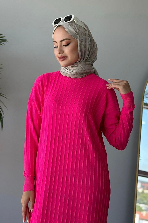 Nur Merserize Elbise Pembe - 3