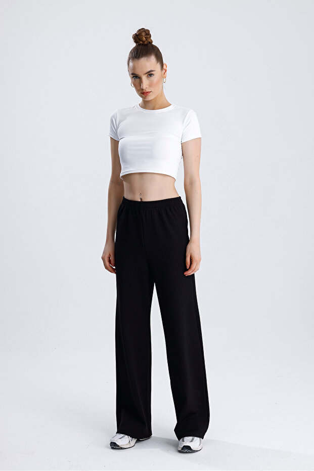 Lıcralı Crop Tshirt - 5