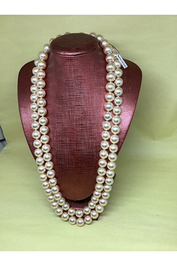 Çift sıra mayorka inci kolye - 1