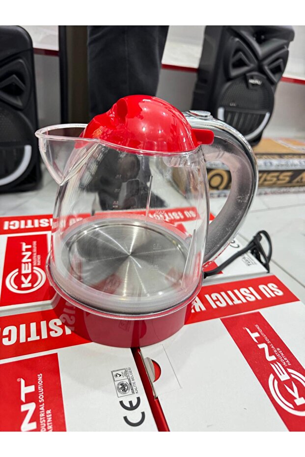 24 Volt 1Liter Auto Vehicle Kettle New Model Red - 1