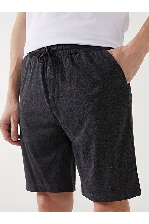LCW Slim Fit Erkek Pijama Alt Şort - 3