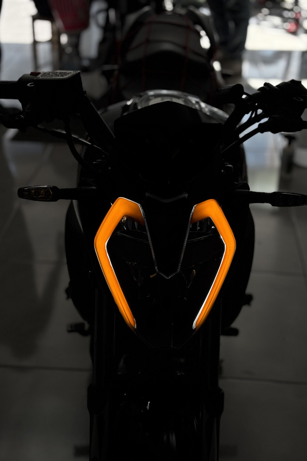 Orange Color Headlight Design Sticker Label - Compatible with Benelli 125S and Rk125-S