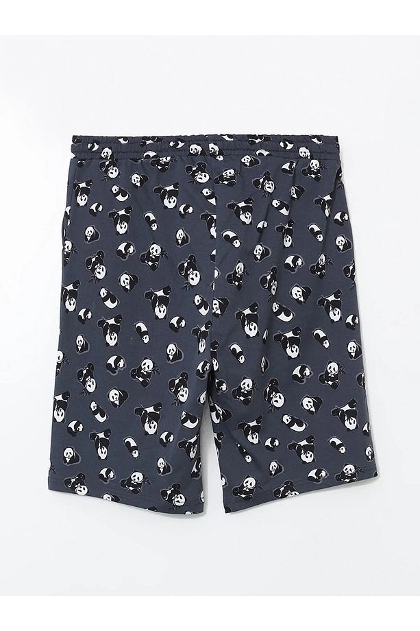 Mavi Slim Fit Erkek Pijama Alt Şort - 2