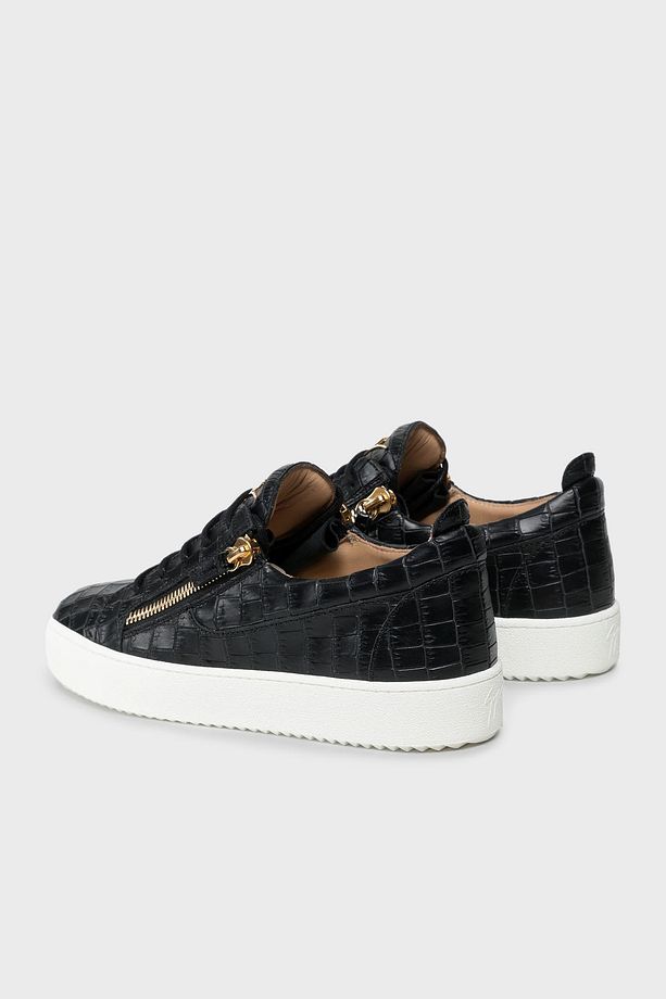 Logolu Hakiki Deri Kalın Taban Sneaker Ayakkabı Erkek AYAKKABI RU00010 - 4