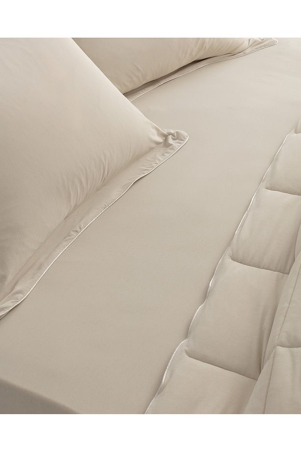İlus Tek Kişilik Bambu Comforter Set - Bej - 3