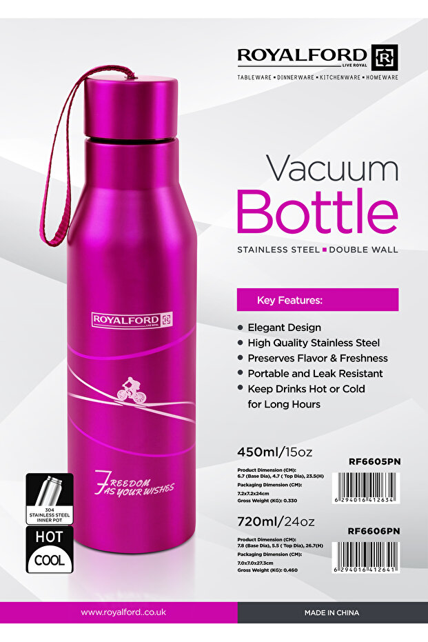 RF6605PN 450ml Stainless Steel Vacuum Bottle