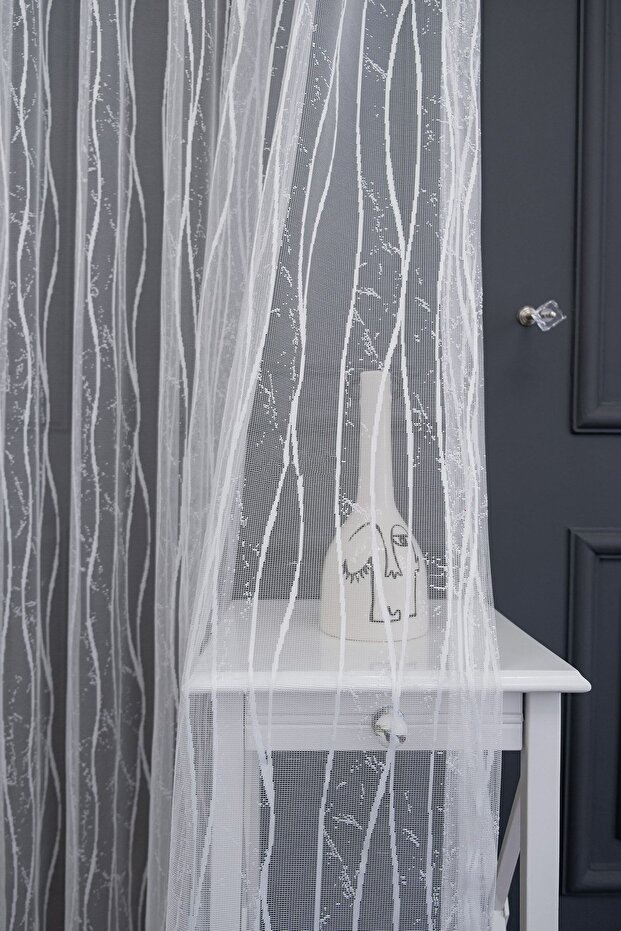 Farbateks Planting Es S Model Pattern Design 1/2layer Pleated Tulle Curtain