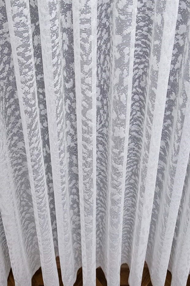 Snowdrop Pattern Model Design Does Not Want Ironing Non-Wrinkle Tulle Curtain 1e 3 Layers Pleated Tulle - 2