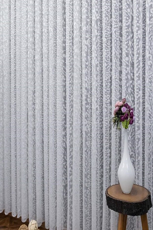 Snowdrop Pattern Model Design Does Not Want Ironing Non-Wrinkle Tulle Curtain 1e 3 Layers Pleated Tulle - 3