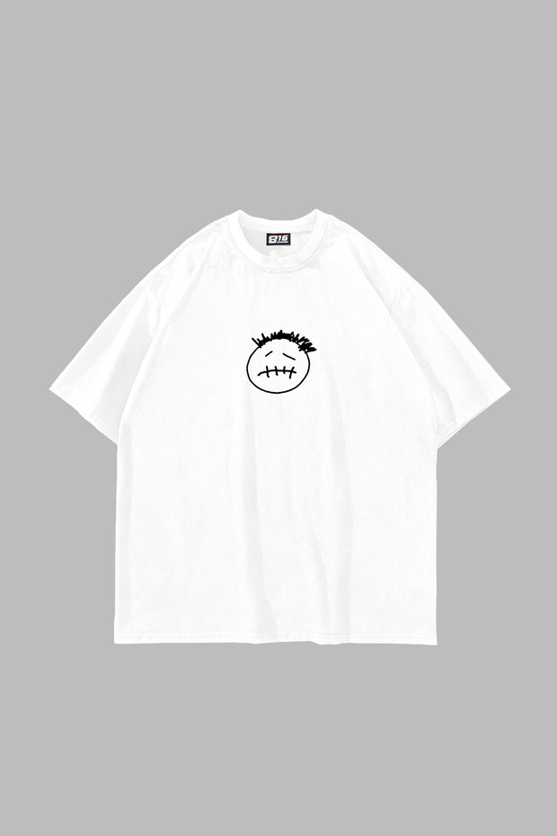 Cactus Jack Printed White Unisex Oversize T-shirt
