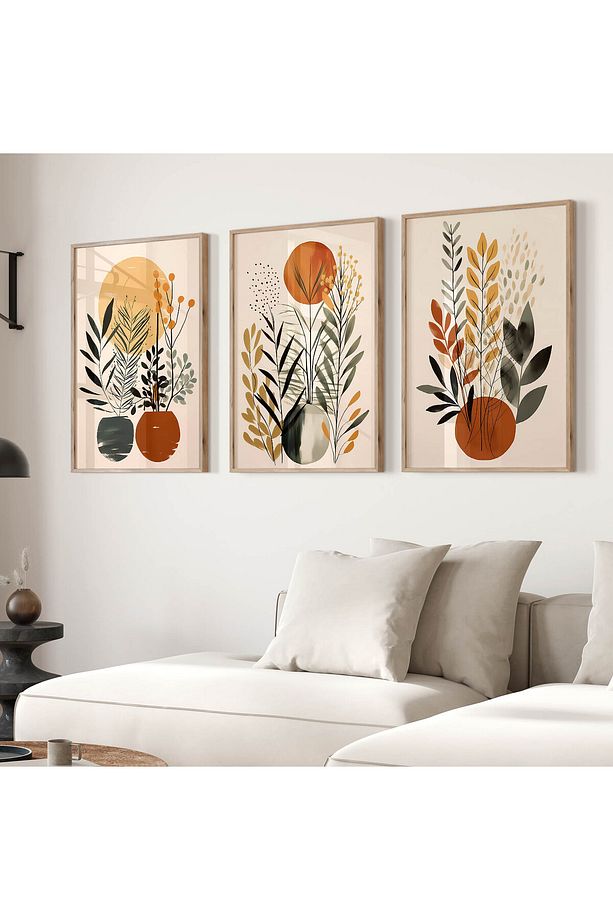 3 Parça Ahşap Tablo  Çerçeveli Tablo Modelleri - 1