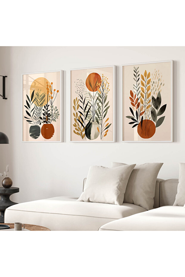 3 قطع نماذج طاولة خشبية مؤطرة - 1