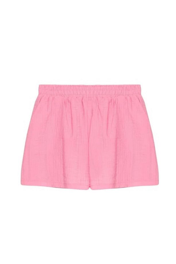 Beli LastikliDokulu Mini Şort Pembe - 1