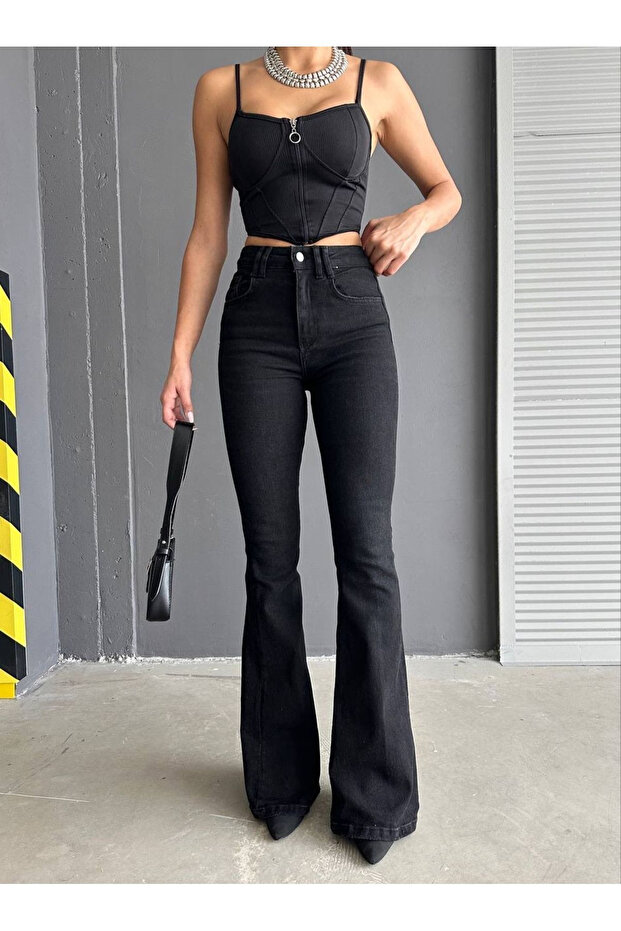 A 1447040401   Női fekete spanyol Jean - 3