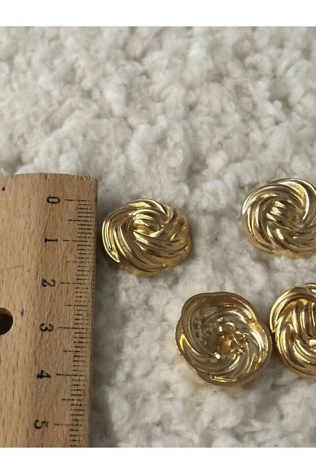 طقم أزرار سترة سترة ذهبية - 3