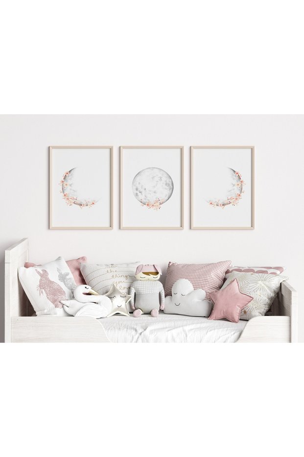 Wooden Framed 3 Piece Abstract Painting Home Home Living Room Bedroom Balcony Decor Qmrc45