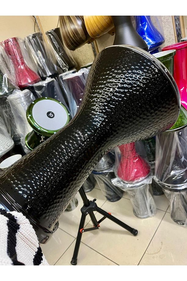 Alüminyum Döküm Nokta Dövmeli Siyah Darbuka/çömlek Kod5307 - 1