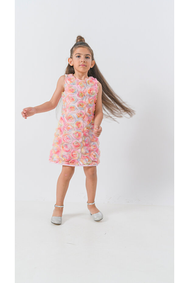 Three-Dimensional Rose Tutu Bag Birthday/Special Occasion/Party Dress