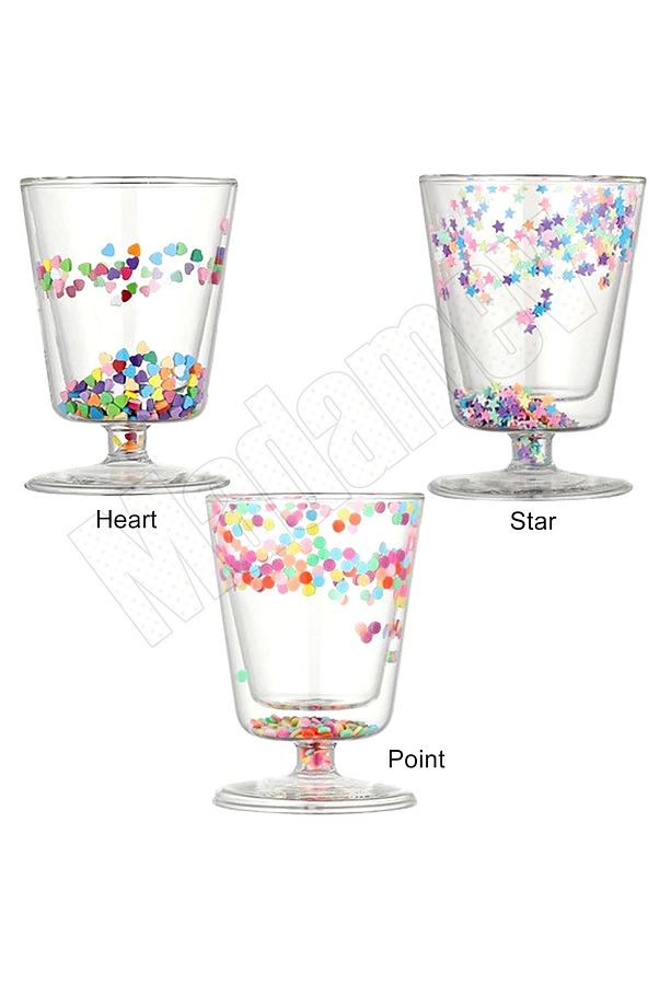 Çift Cidarlı Yıldızlı Ayaklı Retro Stil Bardak Magnolya Sunum Kasesi ve Kahve Bardağı 350 ml Seti - 3