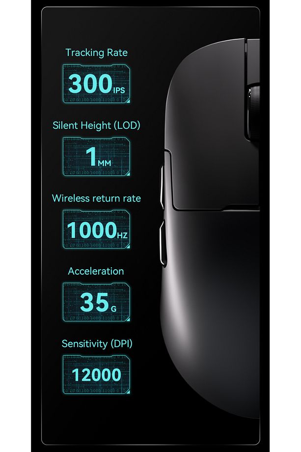 AJ159P MC 3 Modlu 1000Hz 12.000 DPI Manyetik Şarj İstasyonlu PAW 3311 Optik Sensör Gaming Mouse - 7