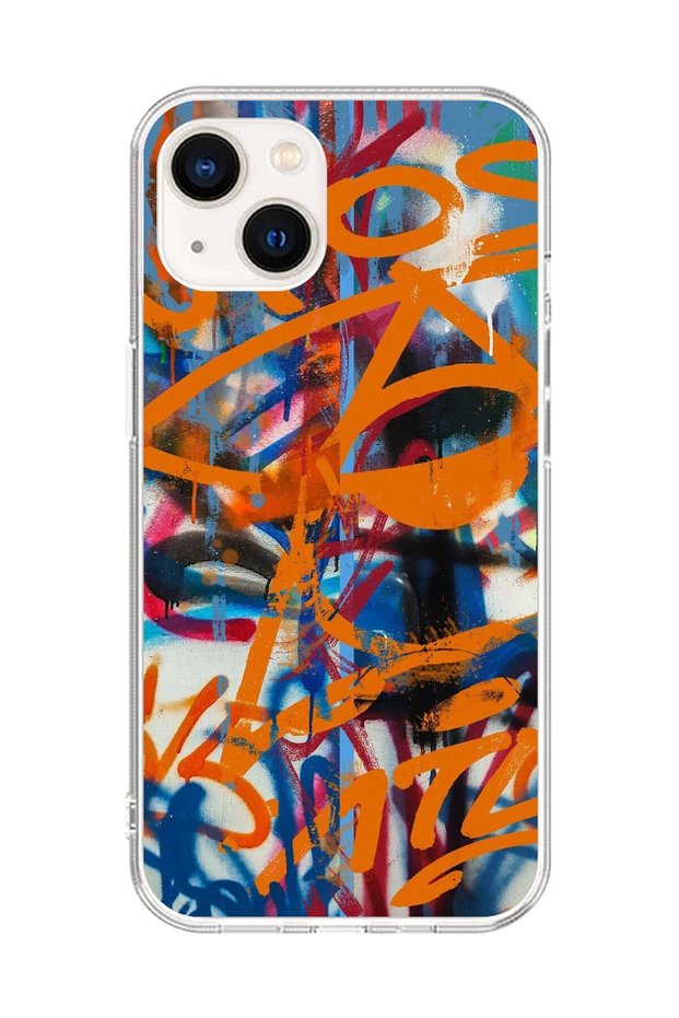 iPhone 13 Mini Compatible Transparent Case Graffiti 2 Designs