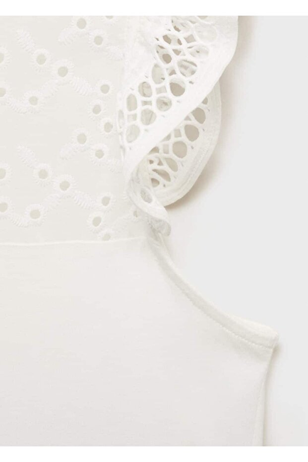 Açık yakalı pamuklu bluz - 7