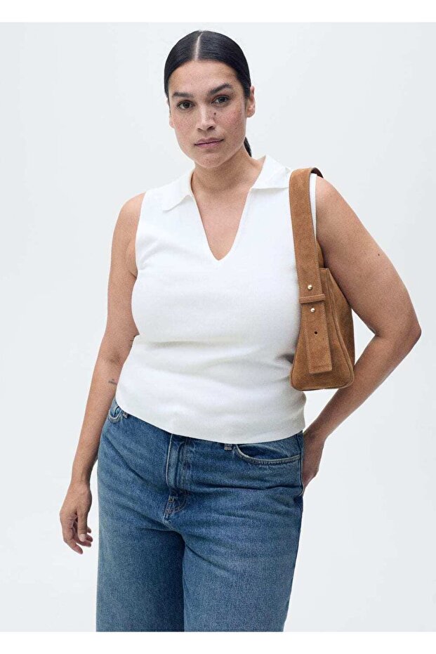 Polo yaka triko bluz - 5