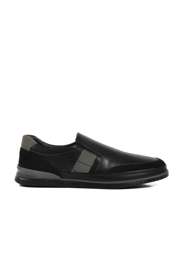 Black Genuine Leather Men's Casual Shoes 5Y2064-R176 m