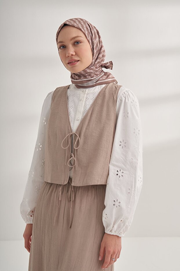 A MONOGRAM DESEN EŞARP - KAMEL - 2