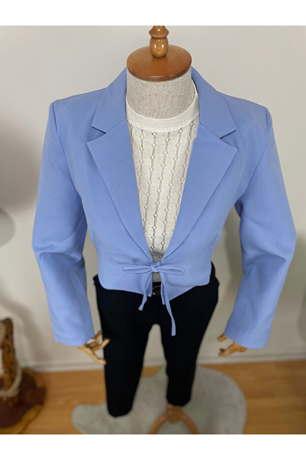 سترة قصيرة مربوطة - 4