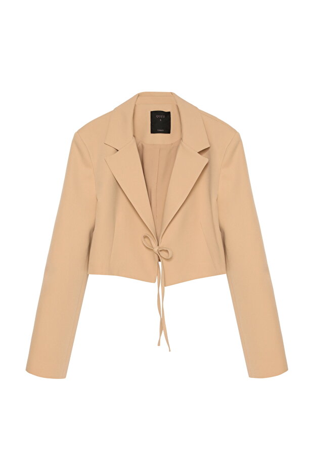 BAĞLAMALI CROP CEKET - 1