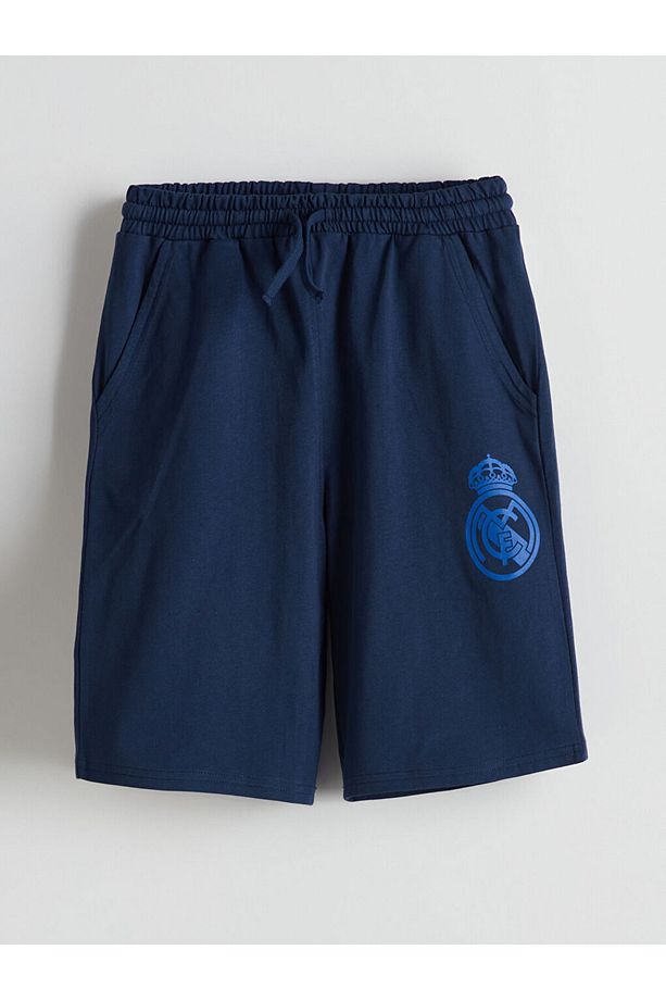 LCW Kids Bisiklet Yaka Real Madrid Baskılı Erkek Çocuk Tişört ve Şort - 5