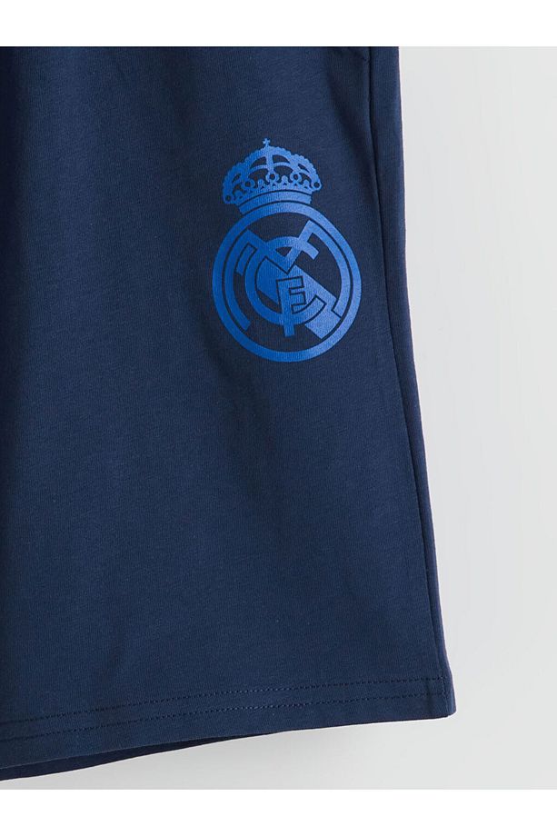 LCW Kids Bisiklet Yaka Real Madrid Baskılı Erkek Çocuk Tişört ve Şort - 6