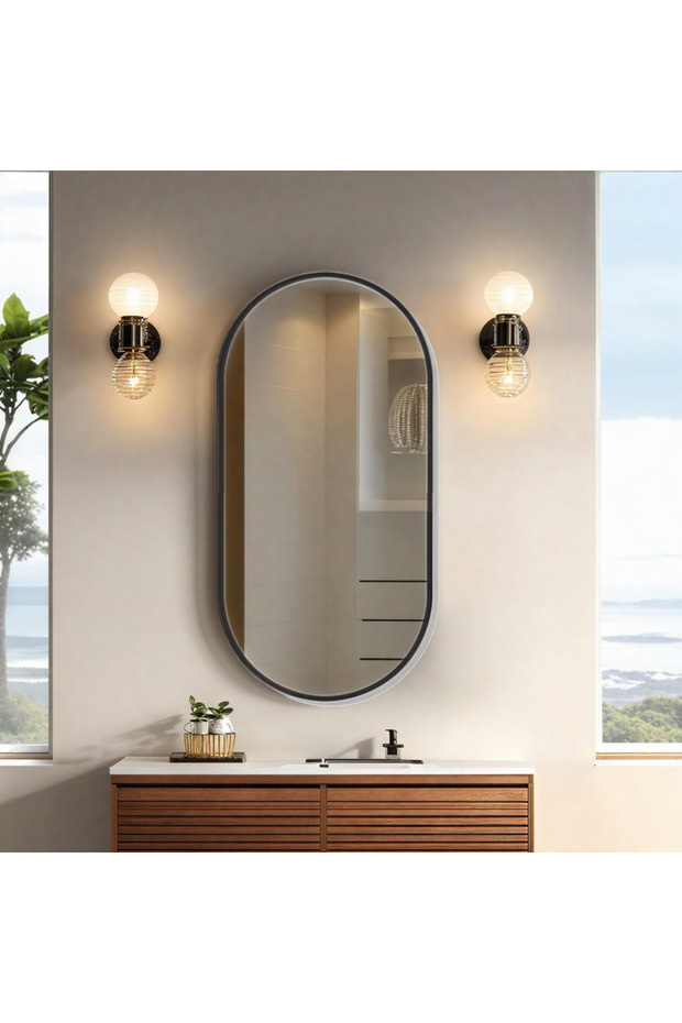 Wall Mirror-Black - 1