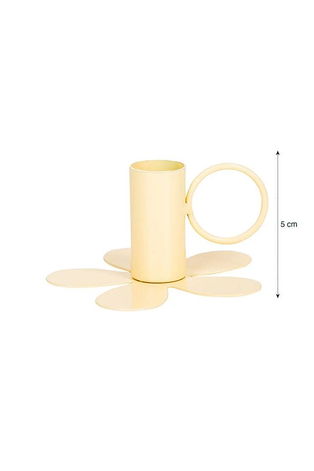 LCW HOME Sarı Dekoratif Metal Mumluk 5 Cm - 4