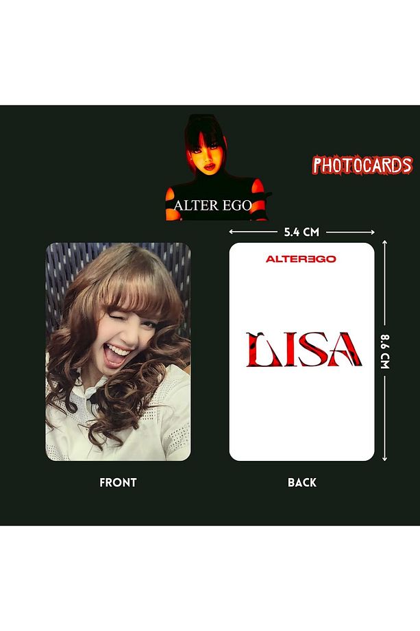 BLACKPINK Lisa '' Alter Ego '' Photocards Set POB 1 - 3