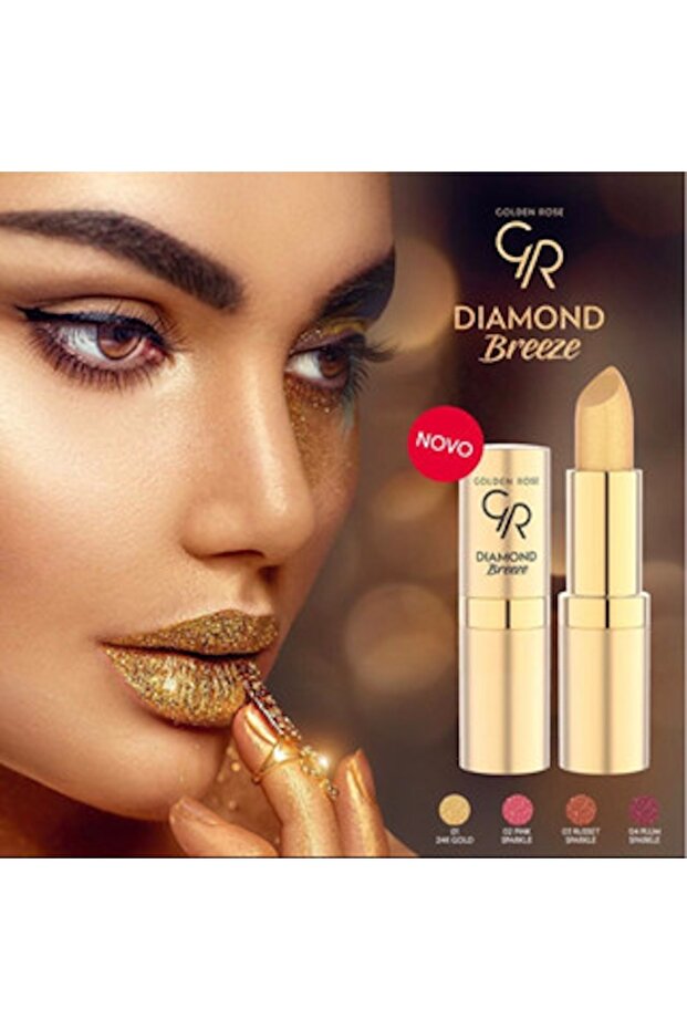Parlak Ruj - Diamond Breeze Shimmering Lipstick 01 24k Gold 8691190965495 - 2