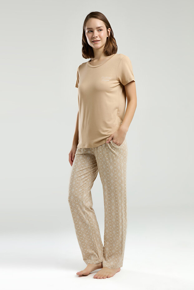 Single Jersey Short Sleeve Women's Pajama Set Dolce