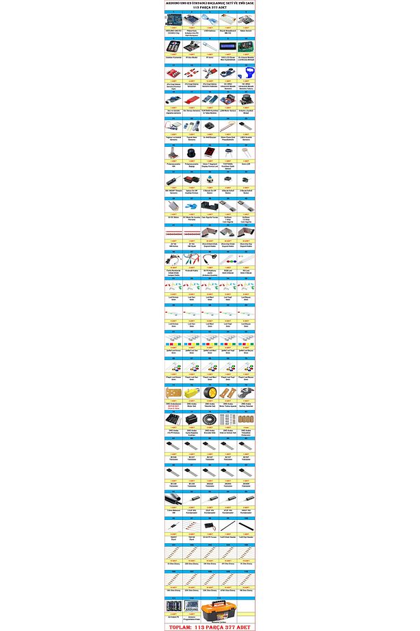 113 Parça Arduino Set 2wd - 2